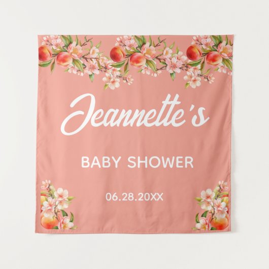 Sweet Peach Orchard Backdrop Tapestry タペストリー (正面)