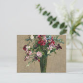 Sweet Peas and Nigelles, 1886 by Fantin-Latour ポストカード (スタンド正面)
