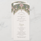 Sweet Peas Wedding Ceremony Program 招待状 (正面/裏面)