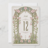 Sweet Peas Wedding Table Number Card 招待状 (裏面)