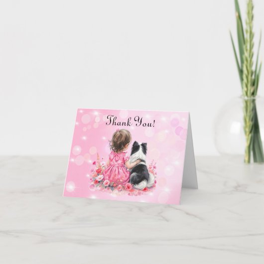 Sweet Personalized Baby Shower Thank you  サンキューカード (正面)