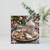 Sweet Personalized Christmas | コーヒーとクッキー カード (スタンド正面)
