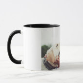 Sweet Pet Kiss Photo Modern Photo マグカップ (左)