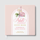 Sweet petals and prosecco blush gold guest book ゲストブック (正面)