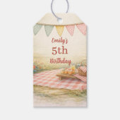 Sweet Picnic Outdoor Boho Birthday Party ギフトタグ (正面)