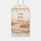Sweet Picnic Outdoor Boho Birthday Party ギフトタグ (裏面)