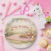 Sweet Picnic Outdoor Boho Birthday Party ペーパープレート (パーティー)