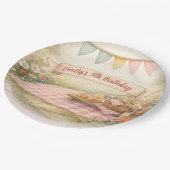 Sweet Picnic Outdoor Boho Birthday Party ペーパープレート (アングル)