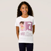 Sweet Pink Ballet 7th Birthday Girl Design Rhyme Tシャツ (正面フル)