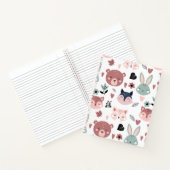 Sweet Pink Bear Fox And Bunny Forest ノートブック (内部)