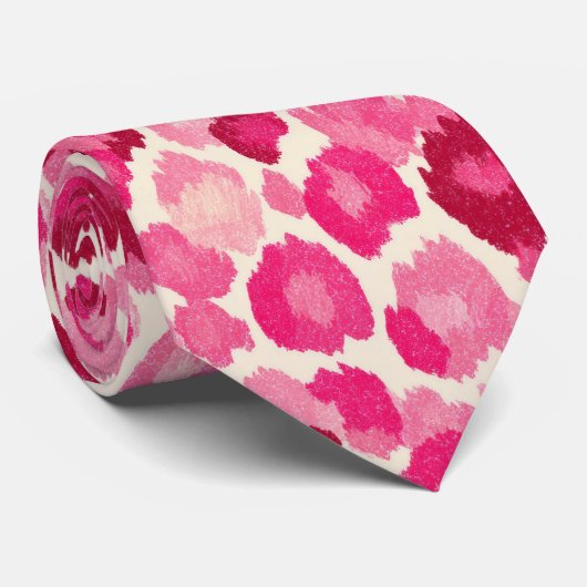 Sweet Pink Cheetah Chic - Neck Tie ネクタイ (ロール)