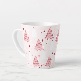 Sweet Pink Christmas Tree Latte Mug カフェラテマグ