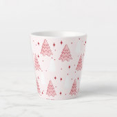 Sweet Pink Christmas Tree Latte Mug カフェラテマグ (正面)