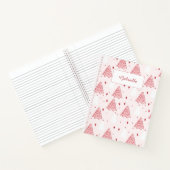 Sweet Pink Christmas Tree Spiral Notebook ノートブック (内部)