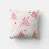Sweet Pink Christmas Tree Throw Pillow クッション (正面)