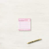 Sweet Pink Cute White Cat PawsチェックボックスTo Do List ポストイット (デスク上)
