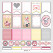 Sweet Pink Elephant 3 Planner Stickers シール (シート)