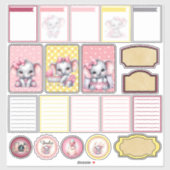 Sweet Pink Elephant - Peanut Smiles 2 シール (シート)