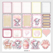 Sweet Pink Elephant - Peanut Smiles 2 シール (シート)