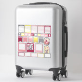 Sweet Pink Elephant - Peanut Smiles 4  シール (スーツケース)