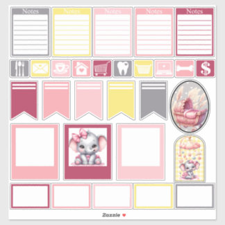 Sweet Pink Elephant - Peanut Smiles 4 シール