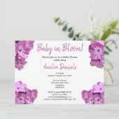 Sweet Pink Floral Baby Shower Invitation 招待状 (スタンド正面)