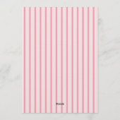 Sweet Pink Heart Baby Shower Announcement 招待状 (裏面)