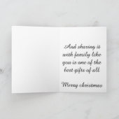 Sweet Pink Icons Heart Christmas Means Family Card カード (内部)