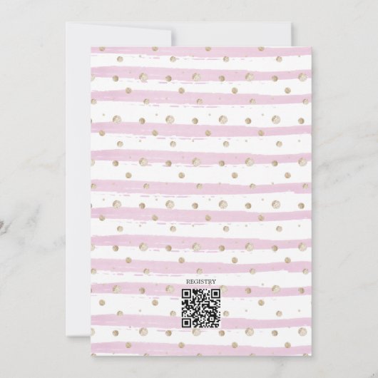 Sweet Pink Lemonade Baby Shower 招待状 (裏面)