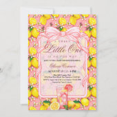 Sweet Pink Lemonade Citrus Baby Shower Invitation 招待状 (正面)