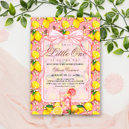 Sweet Pink Lemonade Citrus Baby Shower Invitation 招待状
