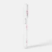 Sweet Pink Minimalist Heart Pattern Mobile Cover iPhoneケース (右側面)