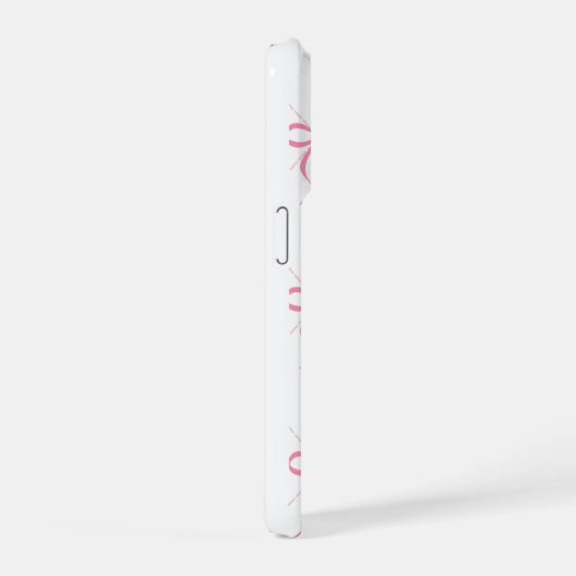 Sweet Pink Minimalist Heart Pattern Mobile Cover iPhoneケース (右側面)