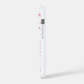 Sweet Pink Minimalist Heart Pattern Mobile Cover iPhoneケース (左側面)