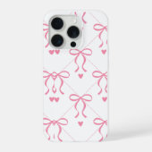 Sweet Pink Minimalist Heart Pattern Mobile Cover iPhoneケース (裏面)