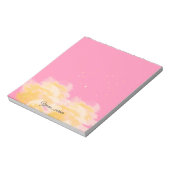 Sweet Pink Sky | 雲のイラスト入りデザイン ノートパッド (回転)