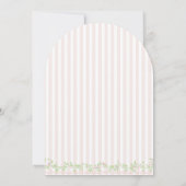 Sweet Pink Stripe Wedding Details Enclosure Card 招待状 (裏面)