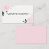 Sweet Pink Waterカラーバラ結婚の情報 エンクロージャーカード (正面/裏面)