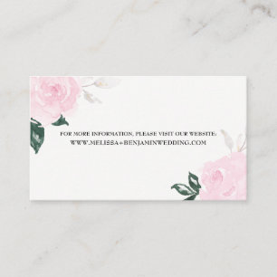 Sweet Pink Waterカラーバラ結婚の情報 エンクロージャーカード