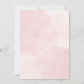 Sweet Pink Watercolor Baby Girl Birth Announcement 案内状 (裏面)
