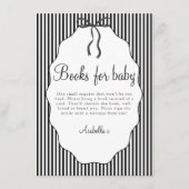 Sweet Pinstriped Bow Black Books For Baby エンクロージャーカード (正面)
