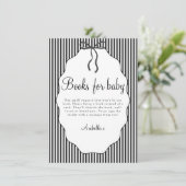 Sweet Pinstriped Bow Black Books For Baby エンクロージャーカード (スタンド正面)