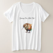 Sweet Pipi Kiwi, custom プラスサイズTシャツ (デザイン正面)