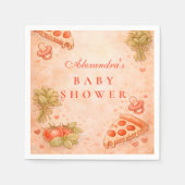 Sweet Pizza Baby Shower スタンダードカクテルナプキン (正面)