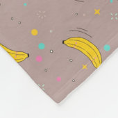 Sweet & Playful Banana Dream Pattern フリースブランケット (角)