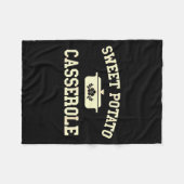 Sweet Potato Cerole Thanksgiving Cooking  フリースブランケット (正面(横))