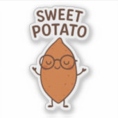 Sweet Potato Funny Vinyl Sticker シール (正面)