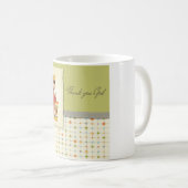 Sweet Praying Girl Thank You God コーヒーマグカップ (正面右)