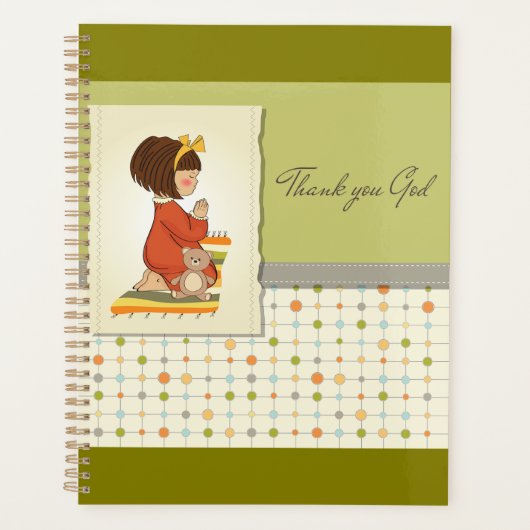 Sweet Praying Girl Thank You God プランナー手帳 (正面)