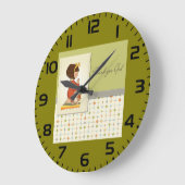 Sweet Praying Girl Thank You God ラージ壁時計 (傾斜)